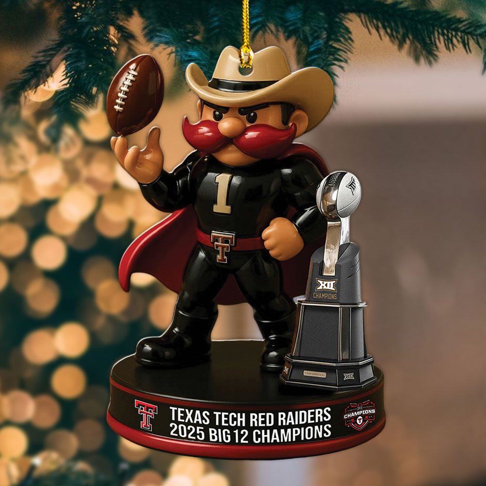 Texas Tech Red Raiders Football Custom Shape 2-sided Acrylic Ornament – MAITM14053