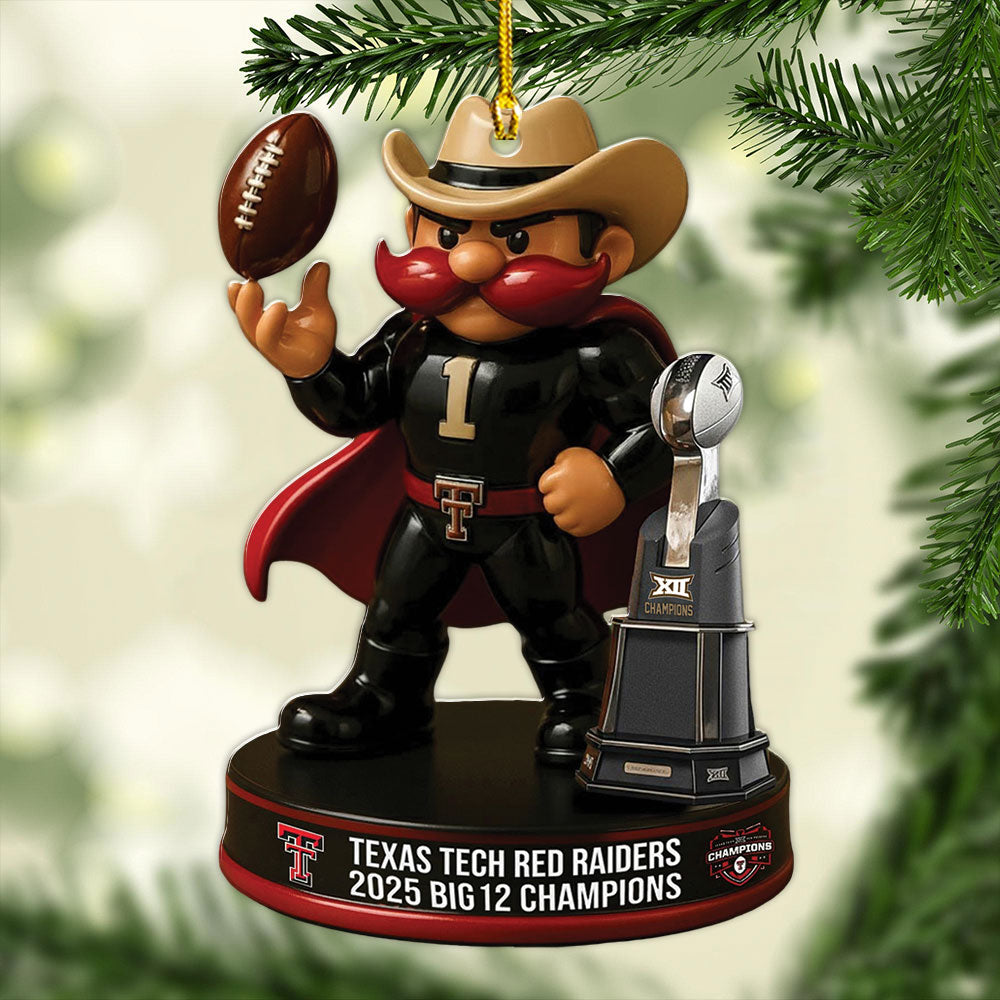 Texas Tech Red Raiders Football Custom Shape 2-sided Acrylic Ornament – MAITM14053