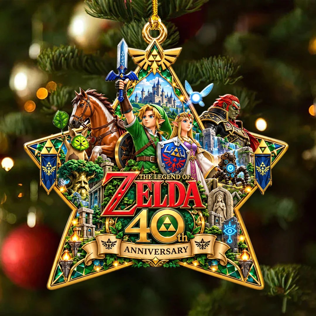 The Legend of Zelda 40th Anniversary Custom Shape 2-side Printed Acrylic Ornament – HOATT21457