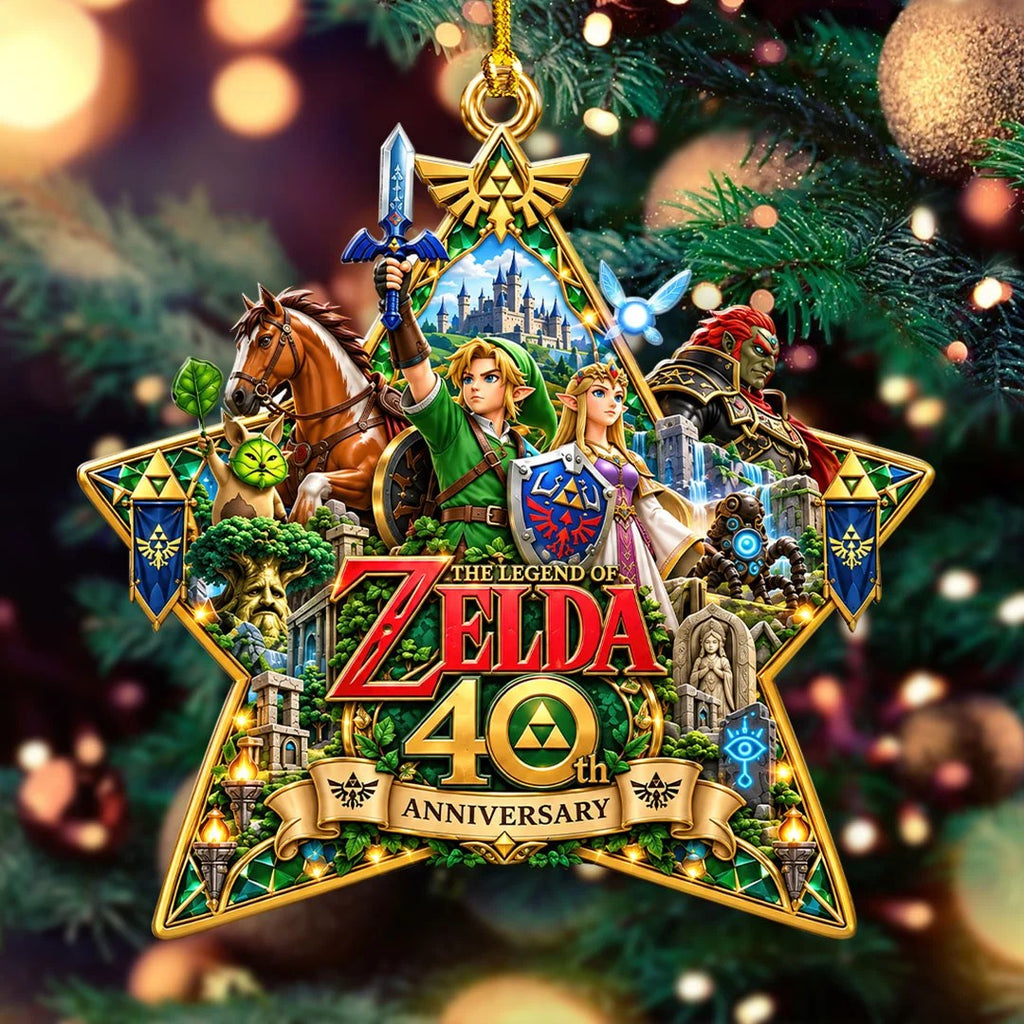 The Legend of Zelda 40th Anniversary Custom Shape 2-side Printed Acrylic Ornament – HOATT21457