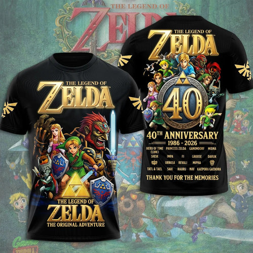 The Legend of Zelda 40th Anniversary 3D Apparel – TMTHU9747