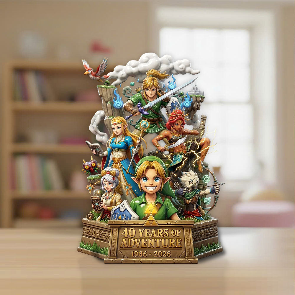 The Legend of Zelda 40th Anniversary Custom Shape Acrylic Plaque – TMTHU4526