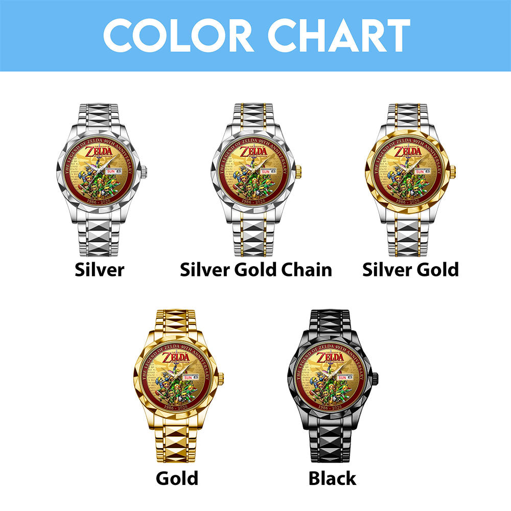 The Legend of Zelda 40th Anniversary Alloy Luxury Quartz Watch – TMTHU3349