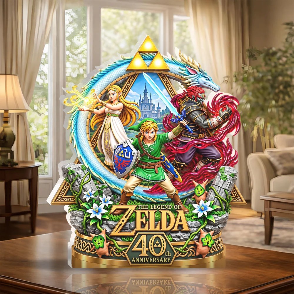 The Legend of Zelda 40th Anniversary Custom Shape Acrylic Plaque – HOATT21393