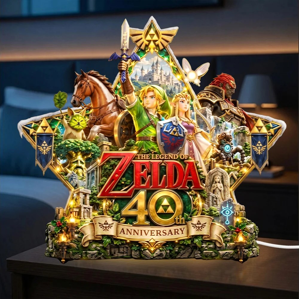 The Legend of Zelda 40th Anniversary Custom Shape Acrylic Light Box – TMTHU9670