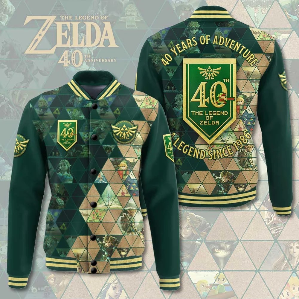 The Legend of Zelda 40th Anniversary Varsity Jacket – TMTHU9444