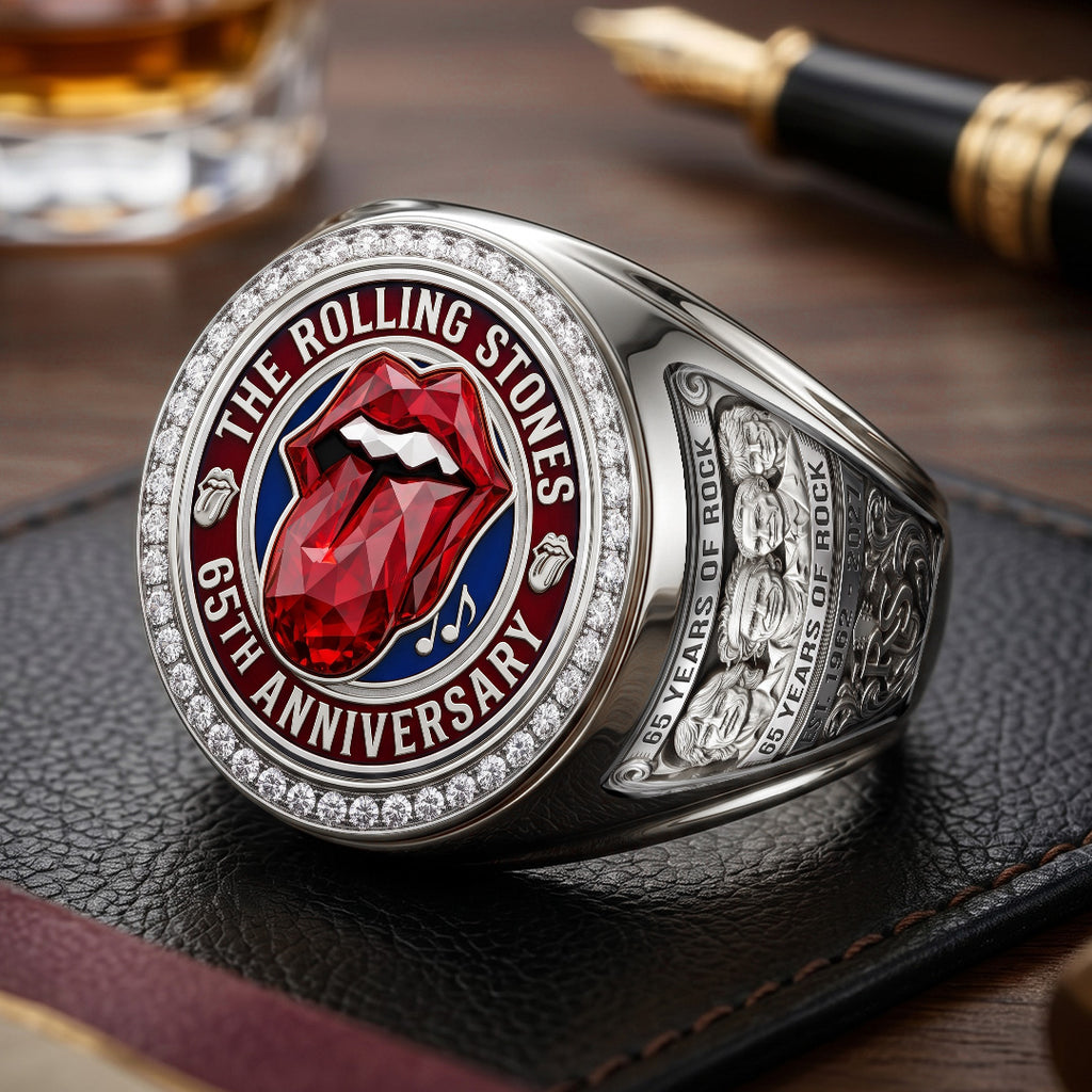 The Rolling Stones 65th Anniversary 3D Engraved Ring – TMTHU7159