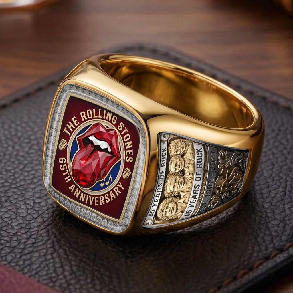 The Rolling Stones 65th Anniversary 3D Engraved Ring – TMTHU7159