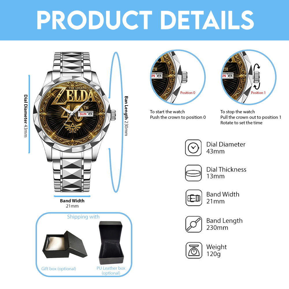 The Legend of Zelda 40th Anniversary Alloy Luxury Quartz Watch – GNE4872
