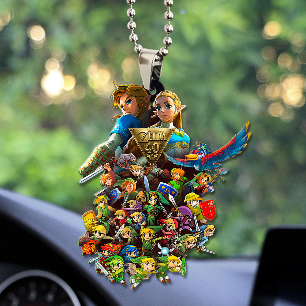 The Legend of Zelda 40th Anniversary Custom shape 2-sided Acrylic Car Ornament – GNE4876
