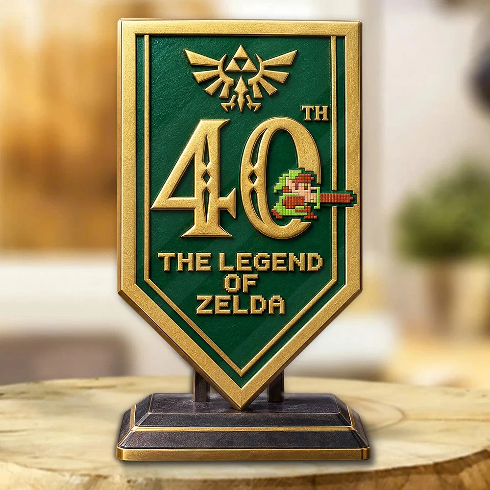 The Legend of Zelda 40th Anniversary Custom Shape Acrylic Plaque – GNE8517