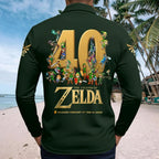 The Legend of Zelda 40th Anniversary Concert Zip Polo Shirt – HOATT21154