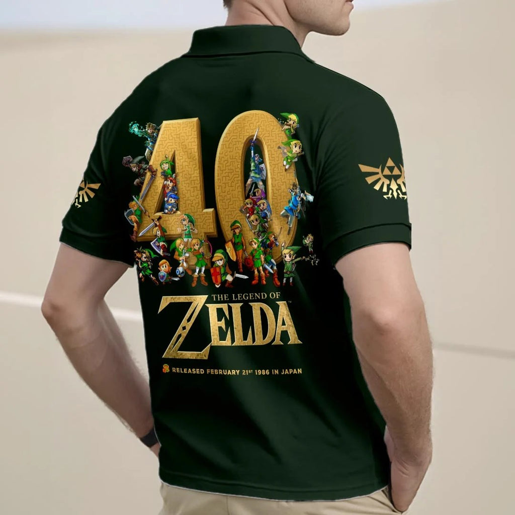 The Legend of Zelda 40th Anniversary Concert Zip Polo Shirt – HOATT21154