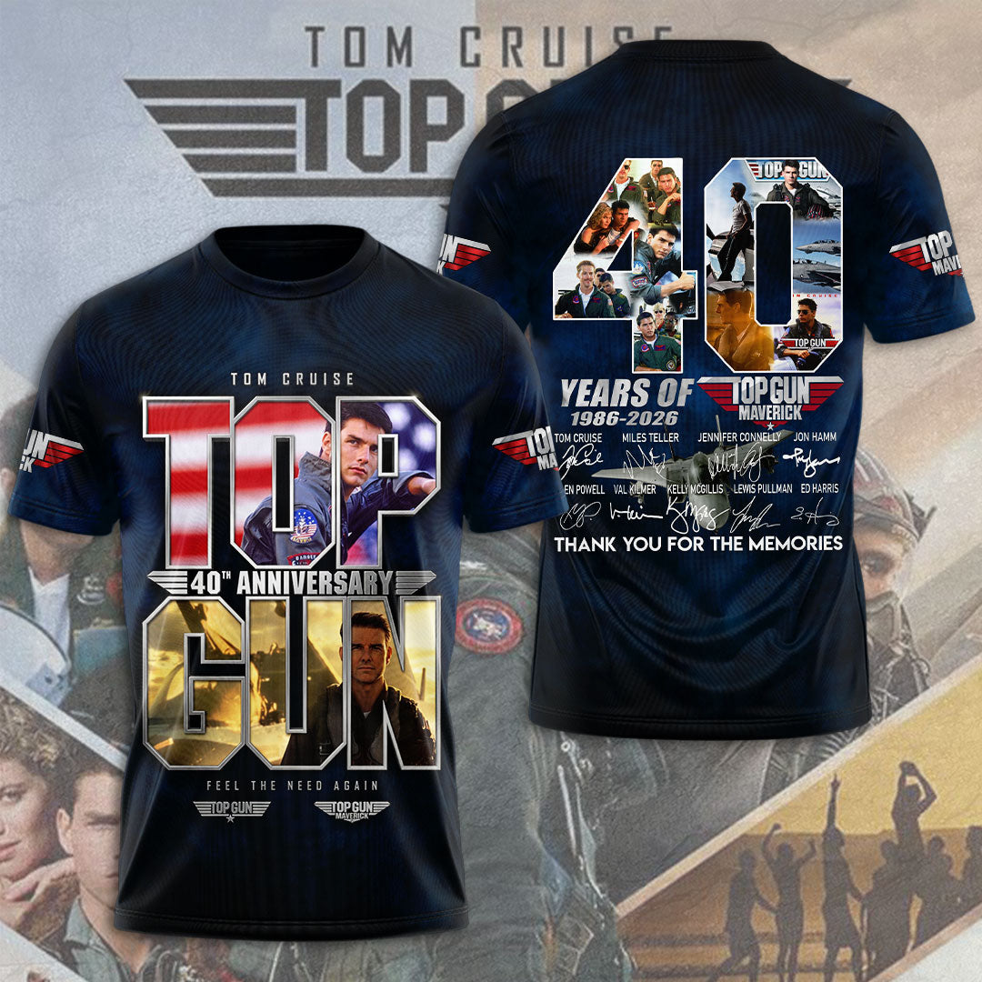 Top Gun 40th Anniversary 2026 3D Apparel – TMTHU6197