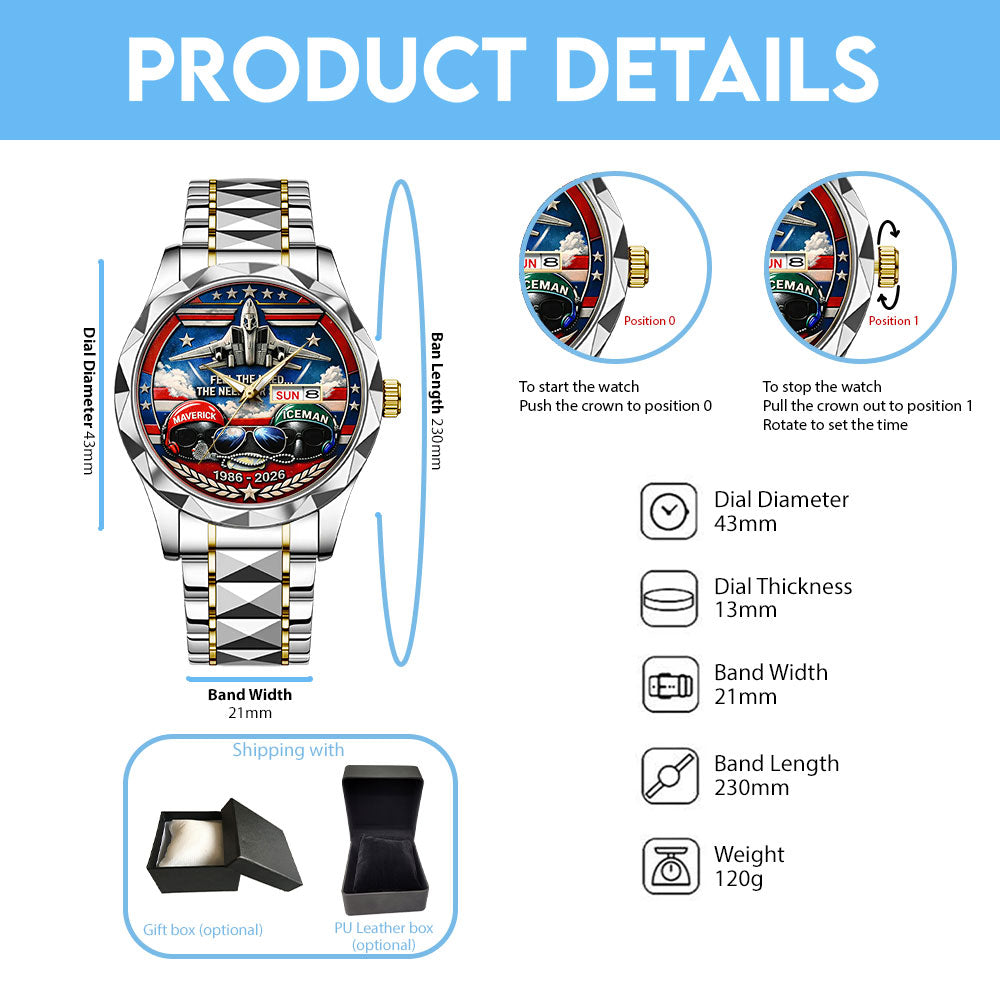 Top Gun 40th Anniversary 2026 Alloy Luxury Quartz Watch – TANTN22988
