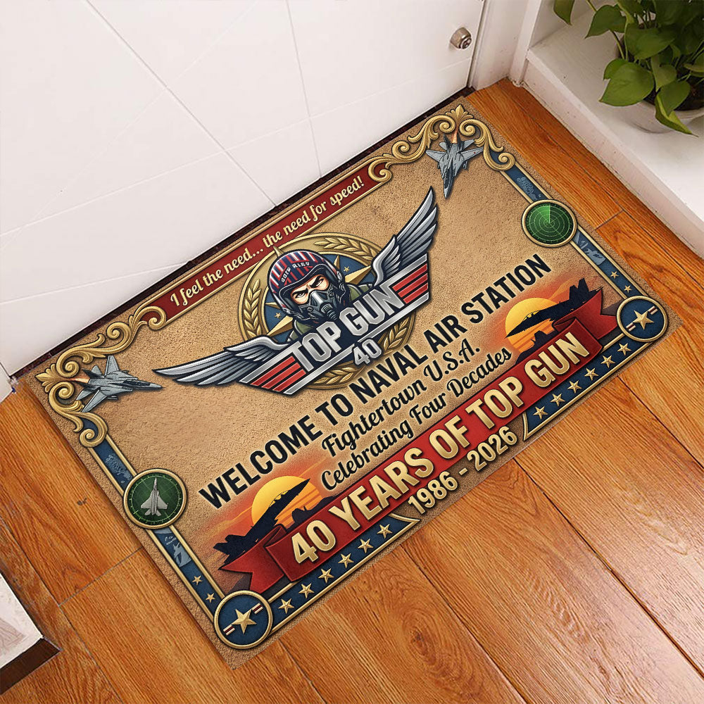 Top Gun 40th Anniversary 2026 Custom Doormat – TMTHU5680