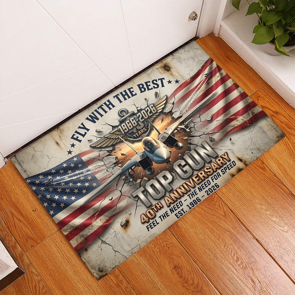 Top Gun 40th Anniversary 2026 Custom Doormat – TMTHU5414