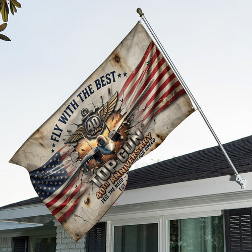 Top Gun 40th Anniversary 2026 3D Double-side House Flag – TMTHU6227