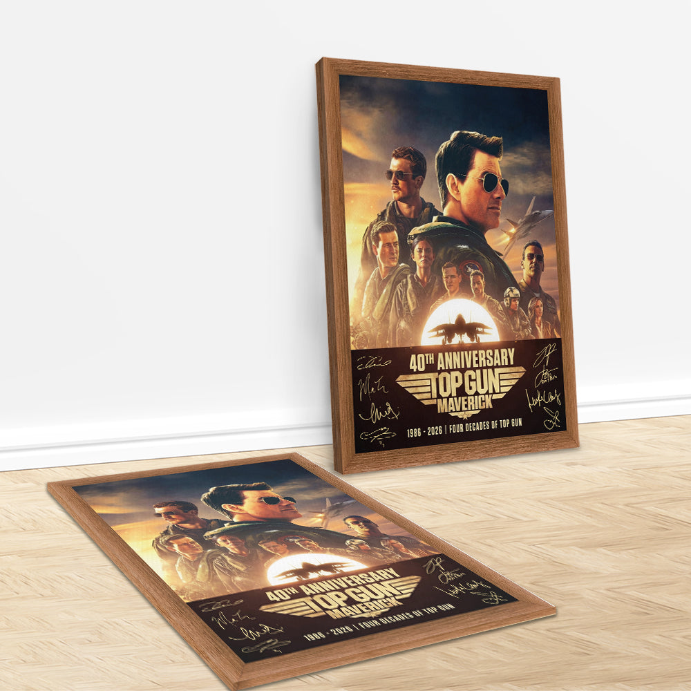 Top Gun 40th Anniversary 2026 Rectangle Canvas With Inner Frame – TMTHU5569