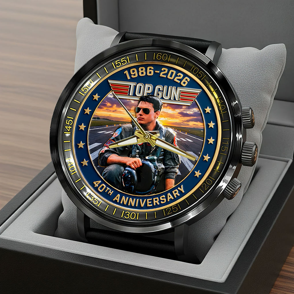 Top Gun 40th Anniversary Black Stainless Steel Watch – HOATT15489