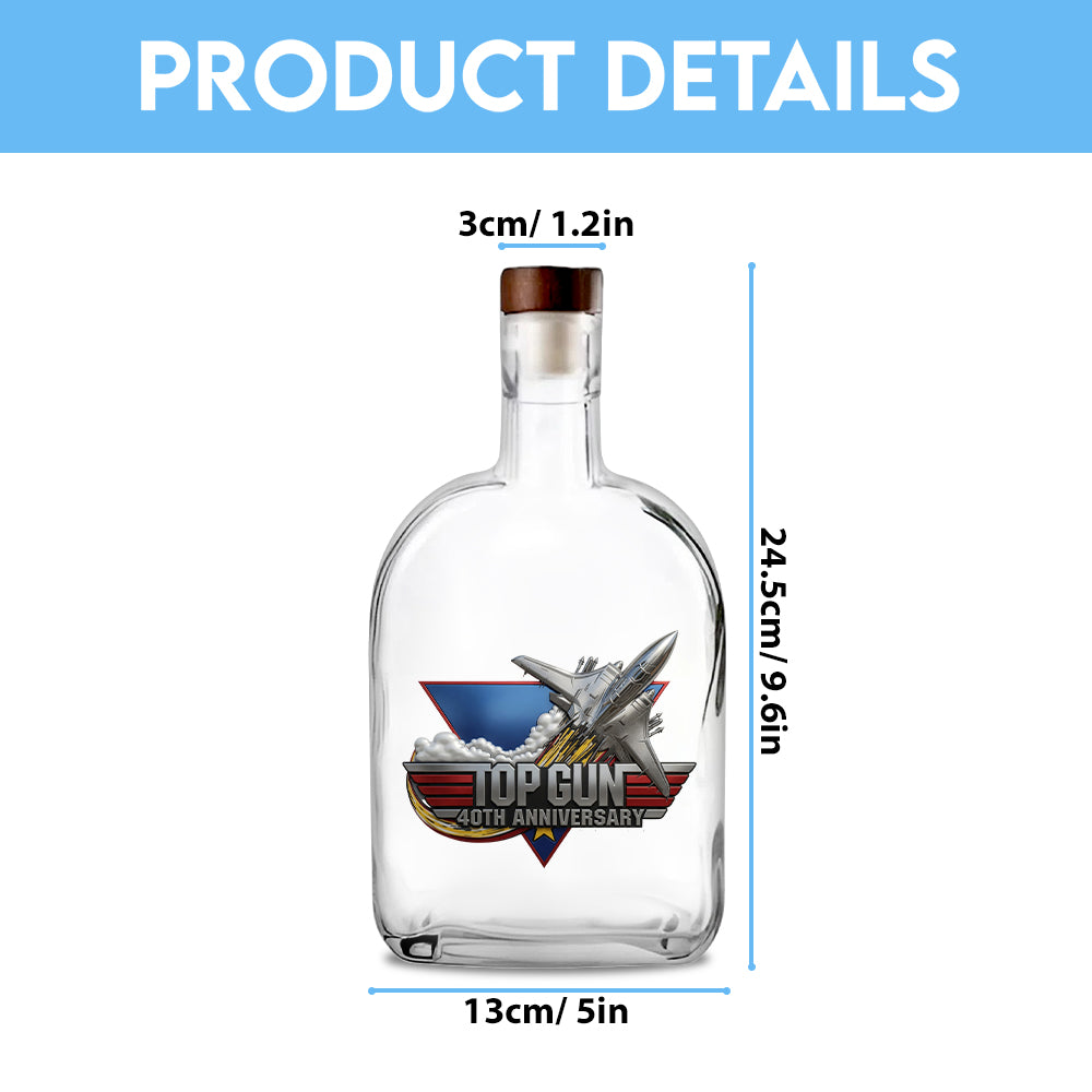 Top Gun 40th Anniversary 25oz Empty Whiskey Bottle – TMTHU6112