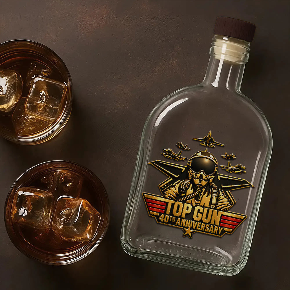Top Gun 40th Anniversary 25oz Empty Whiskey Bottle – TMTHU6114