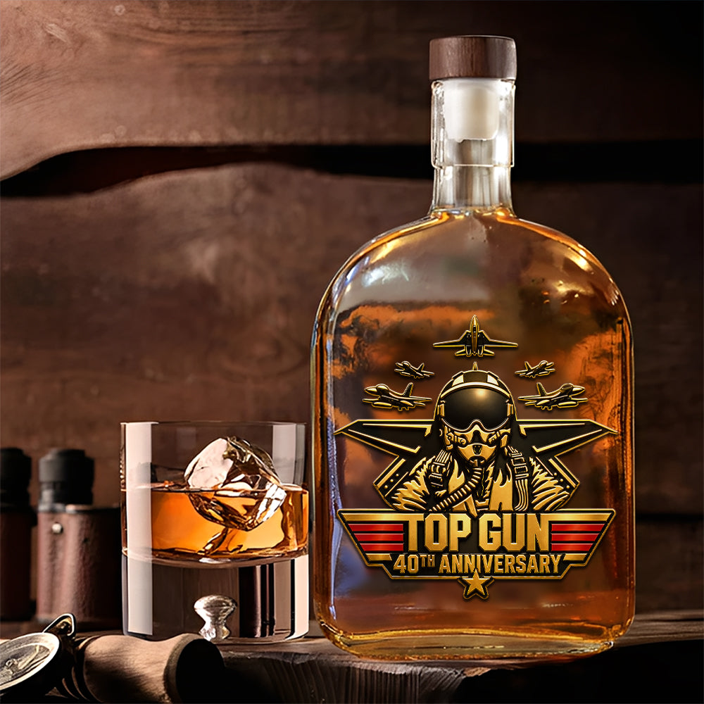 Top Gun 40th Anniversary 25oz Empty Whiskey Bottle – TMTHU6114