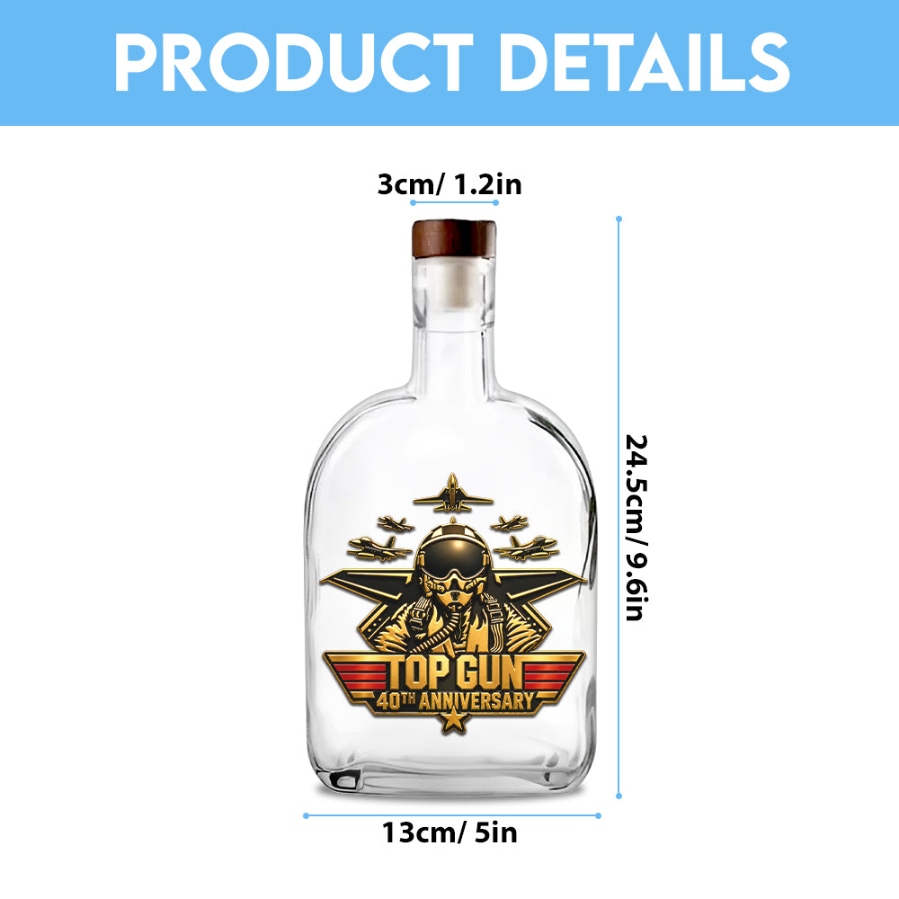 Top Gun 40th Anniversary 25oz Empty Whiskey Bottle – TMTHU6114