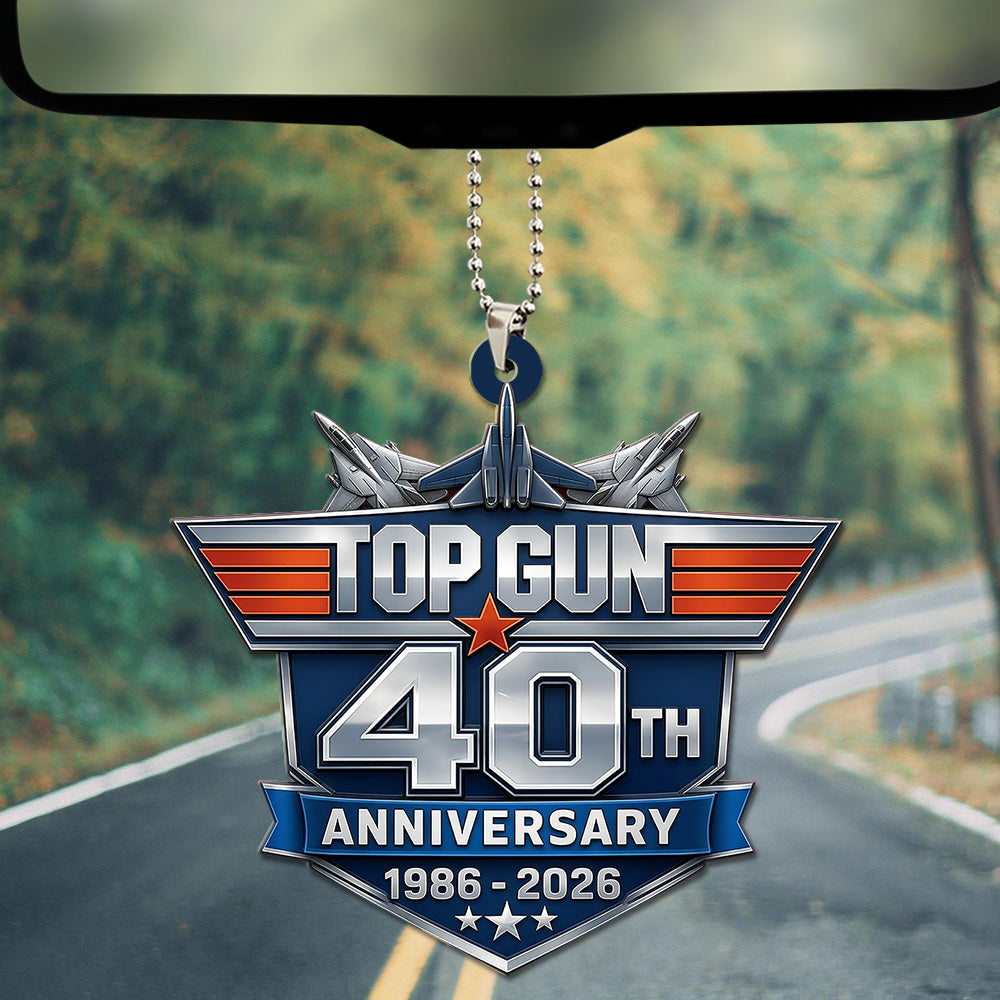 Top Gun 40th Anniversary Custom shape 2-sided Acrylic Car Ornament – GNE6088