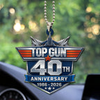 Top Gun 40th Anniversary Custom shape 2-sided Acrylic Car Ornament – GNE6088