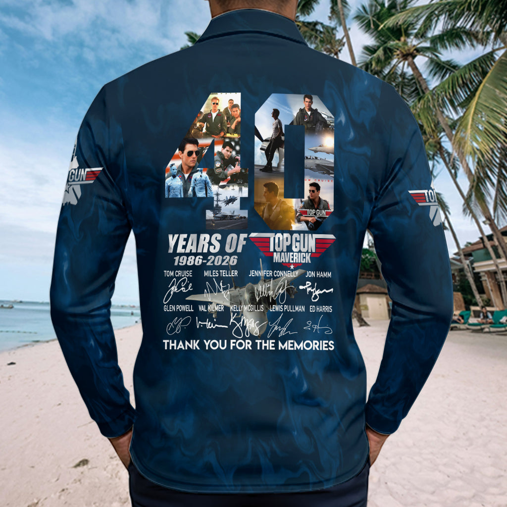 Top Gun 40th Anniversary Zip Polo Shirt – HOATT17703