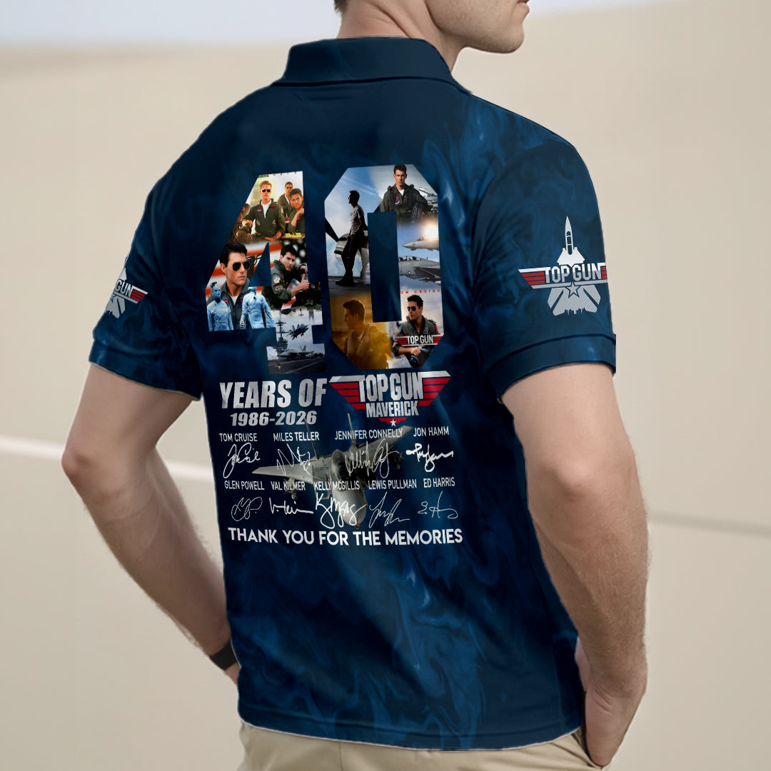 Top Gun 40th Anniversary Zip Polo Shirt – HOATT17703