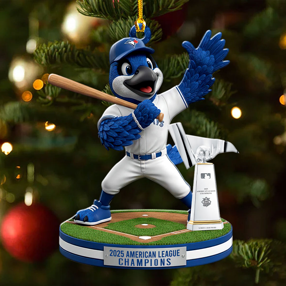 Toronto Blue Jays 2025 American League Champions Custom Shape 2-sided Acrylic Ornament – HOATT14685