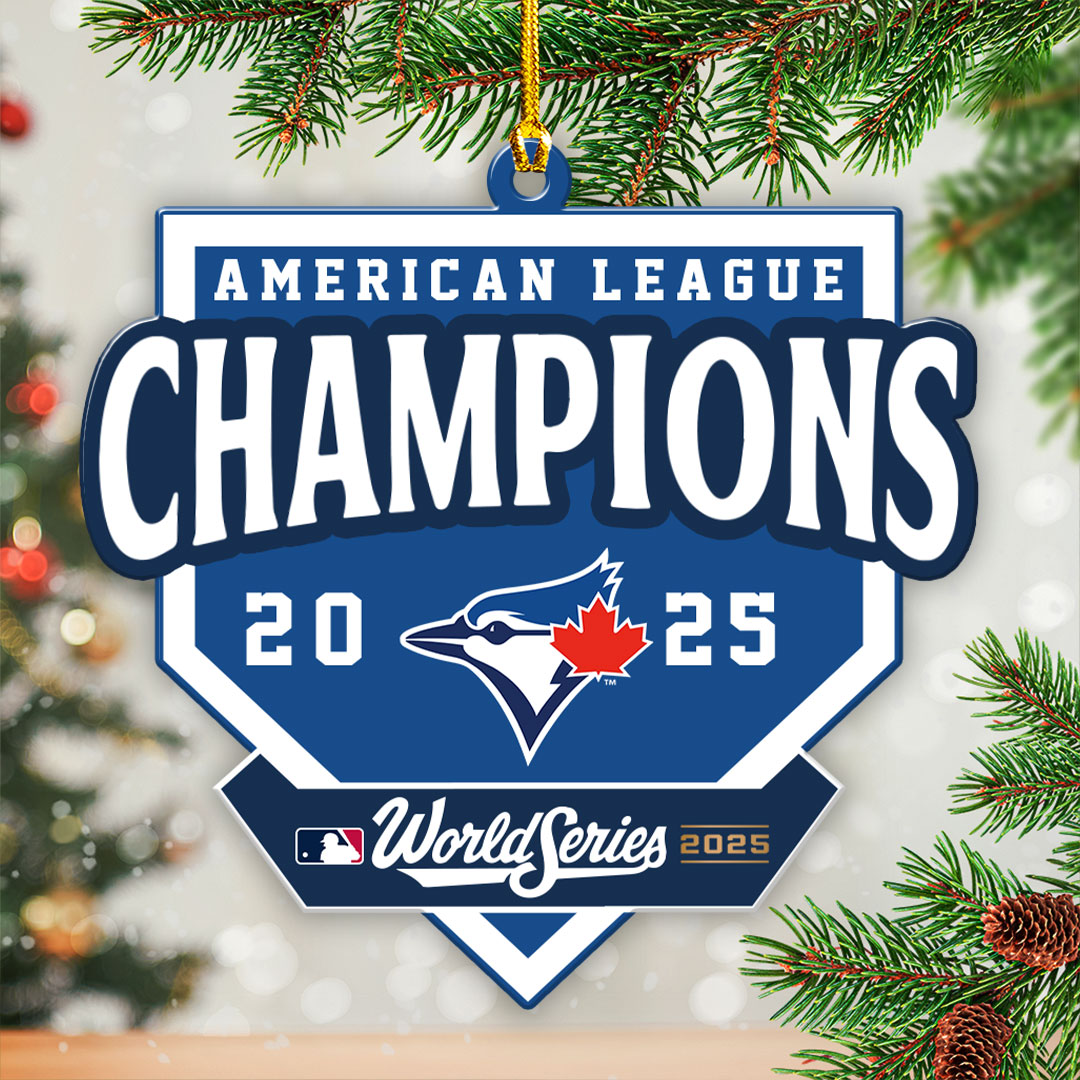 Toronto Blue Jays 2025 American League Champions Custom Shape 2-sided Acrylic Ornament – HOATT14181