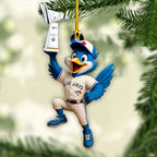 Toronto Blue Jays 2025 American League Champions Custom Shape 2-sided Acrylic Ornament – HOATT14334