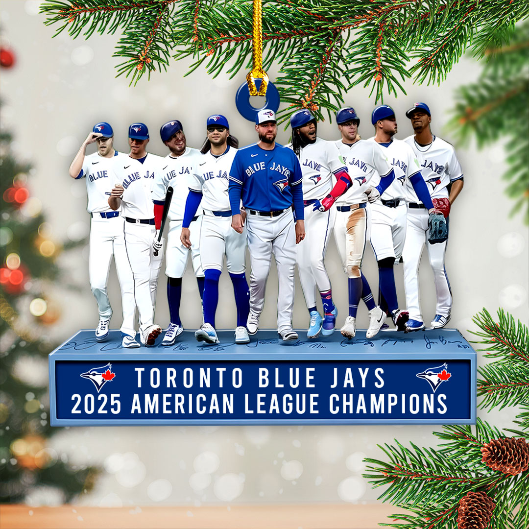 Toronto Blue Jays 2025 American League Champions Custom Shape 2-sided Acrylic Ornament – HOATT14817