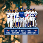 Toronto Blue Jays 2025 American League Champions Custom Shape 2-sided Acrylic Ornament – HOATT14817