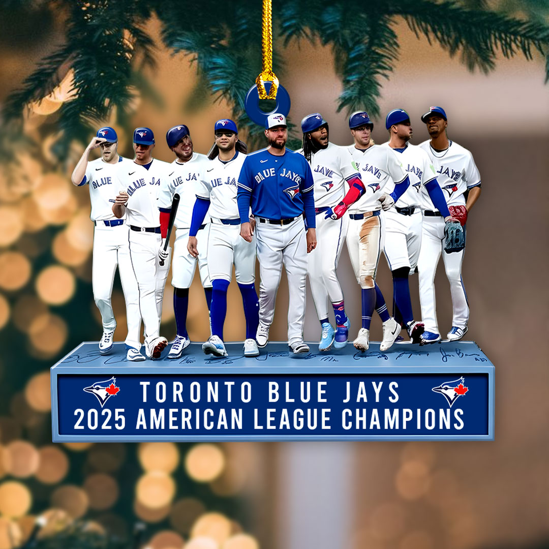 Toronto Blue Jays 2025 American League Champions Custom Shape 2-sided Acrylic Ornament – HOATT14817