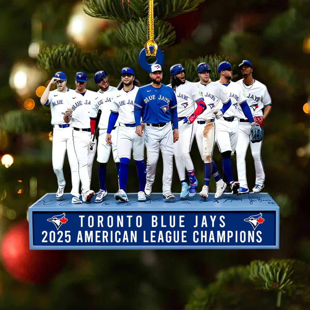 Toronto Blue Jays 2025 American League Champions Custom Shape 2-sided Acrylic Ornament – HOATT14817
