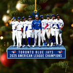 Toronto Blue Jays 2025 American League Champions Custom Shape 2-sided Acrylic Ornament – HOATT14817