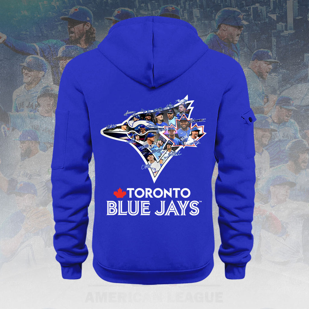 Toronto Blue Jays 2025 American League Champions 2D Quarter Zip Hoodie – HOATT14271