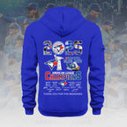Toronto Blue Jays 2025 American League Champions 2D Quarter Zip Hoodie – HOATT14601