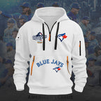 Toronto Blue Jays 2025 American League Champions 2D Quarter Zip Hoodie – HOATT14632
