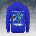Toronto Blue Jays 2025 American League Champions 2D Quarter Zip Hoodie – HOATT14752