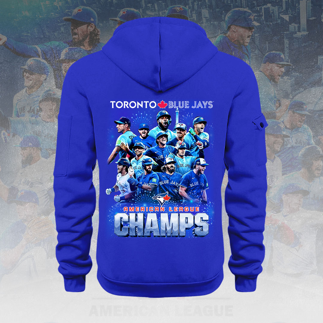 Toronto Blue Jays 2025 American League Champions 2D Quarter Zip Hoodie – HOATT14752