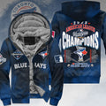 Toronto Blue Jays 2025 American League Champions 3D Fleece Zip Hoodie – HOATT14941