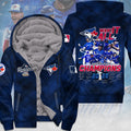 Toronto Blue Jays 2025 American League Champions 3D Fleece Zip Hoodie – MAITM13787