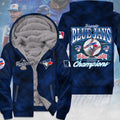 Toronto Blue Jays 2025 American League Champions 3D Fleece Zip Hoodie – MAITM13808