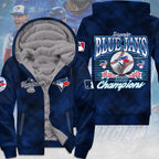 Toronto Blue Jays 2025 American League Champions 3D Fleece Zip Hoodie – MAITM13808