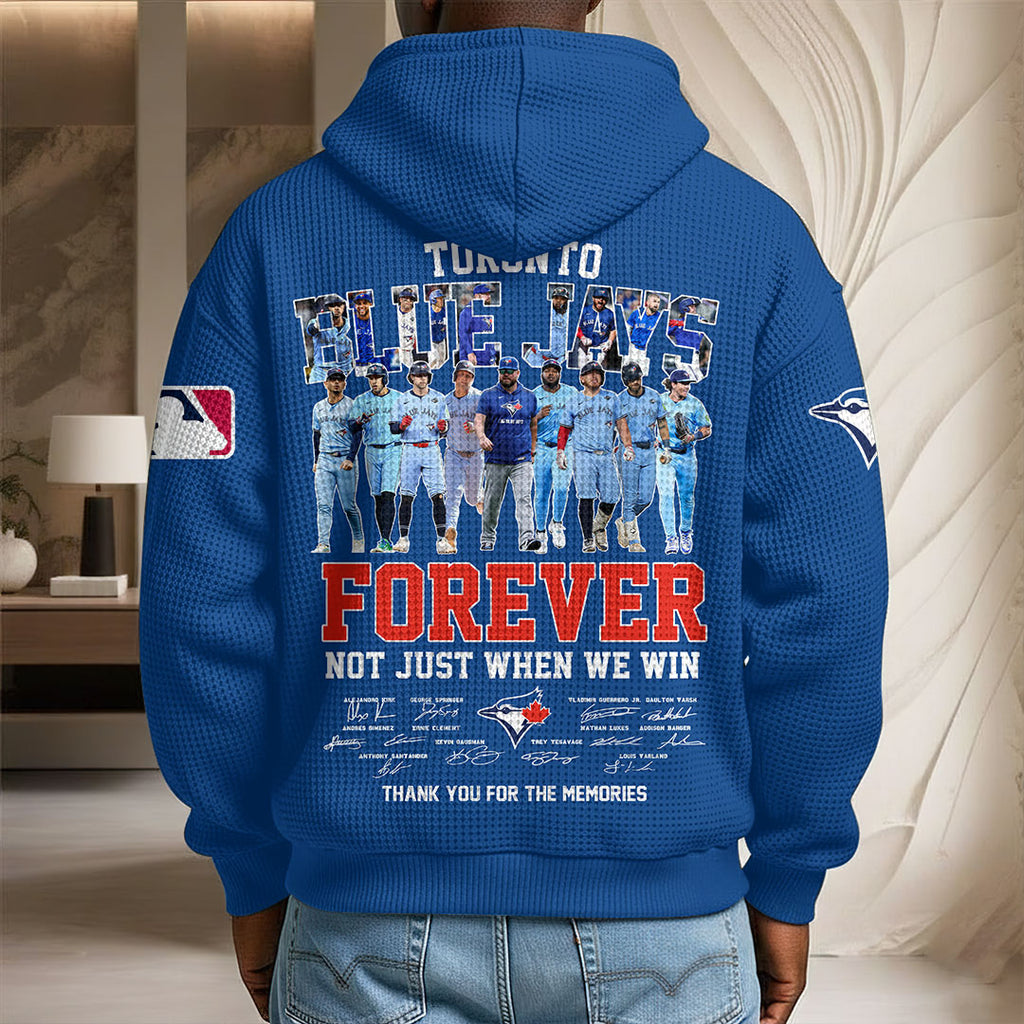 Toronto Blue Jays 2025 American League Champions 3D Unisex Waffle Hoodie – HOATT14996